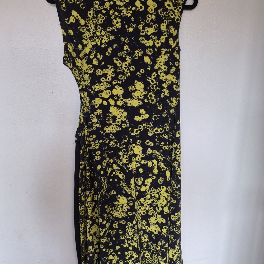 Topshop Black and Yellow Floral Maxi Dress